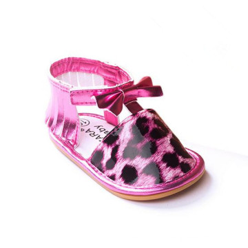 Внешняя торговля Розовый леопард Весна резиновый Soled Baby Мягкие нижние сандалии
